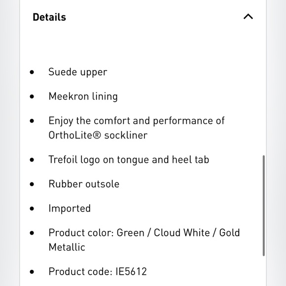 Big kids size 5 adidas gazelles green - Picture 7 of 7